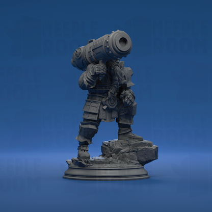 Rook, Dwarven Cannoneer by DM Stash | Miniature | TTRPG | Unpainted | Print on Demand