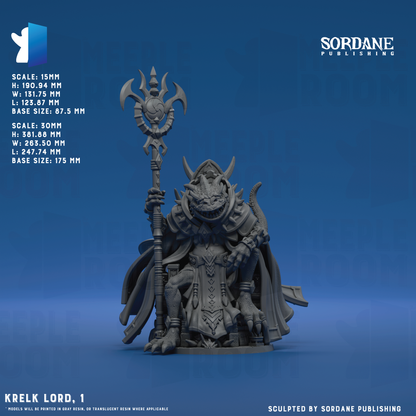 Krelk Lord by Sordane Publishing | Miniature | TTRPG | Unpainted | Print on Demand