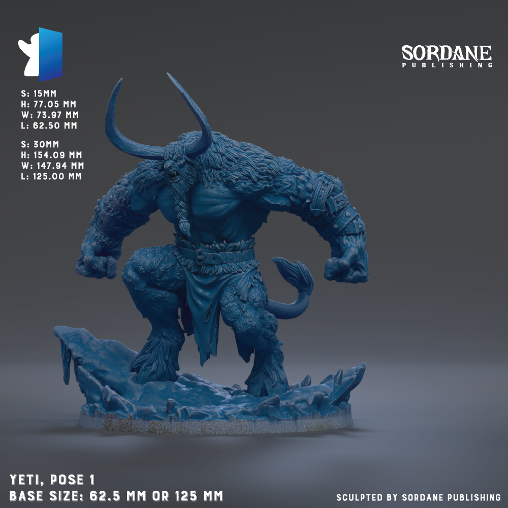 a blue, monstrous creature with horns and a large body, standing on a rocky surface.