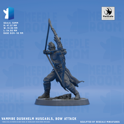 Vampire Duskhelm Huscarls by Rescale Miniatures | Miniature | TTRPG | Unpainted | Print on Demand