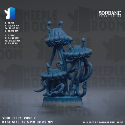 The image is a 3D rendering of a blue jellyfish-like creature with multiple tentacles, displayed on a blue base.