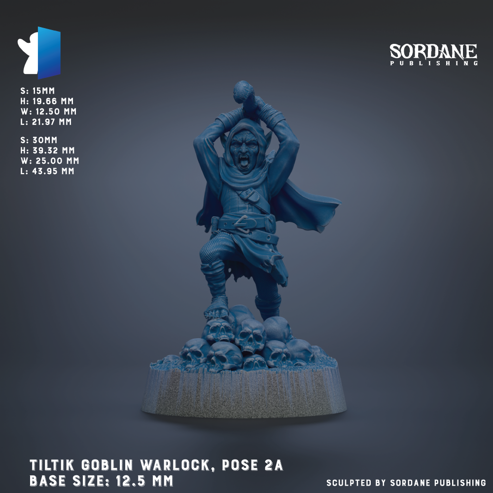 a figurine of a warrior-like character, possibly a troll or a dragon-like creature, posed on a platform with a skull-like base. The figurine is blue in color and appears to be made of a material that resembles stone or metal. The image does not contain any text, and the focus is on the pose and the base of the figurine.