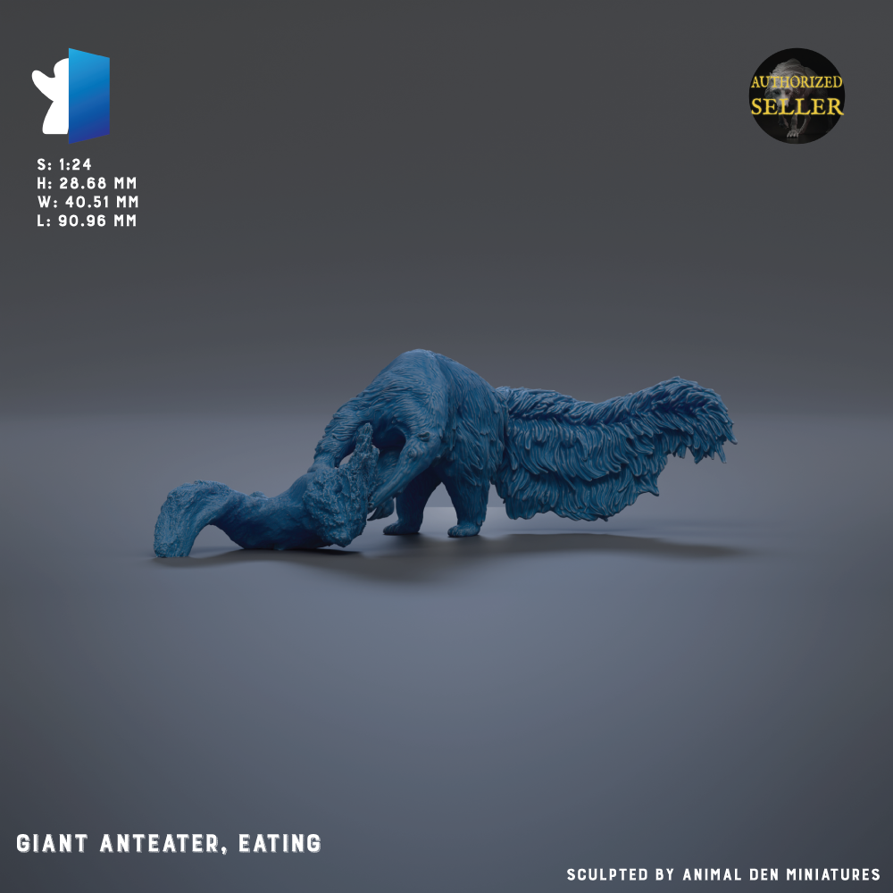 a blue, winged creature with a long tail, possibly a mythical or fantastical creature, and it appears to be eating something.