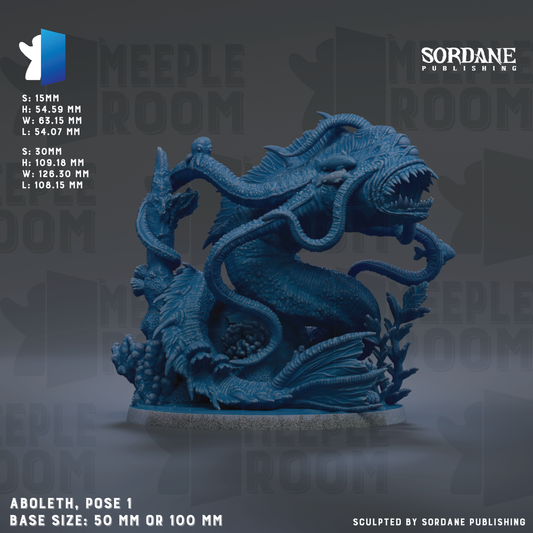 a blue statue of an octopus on a black background