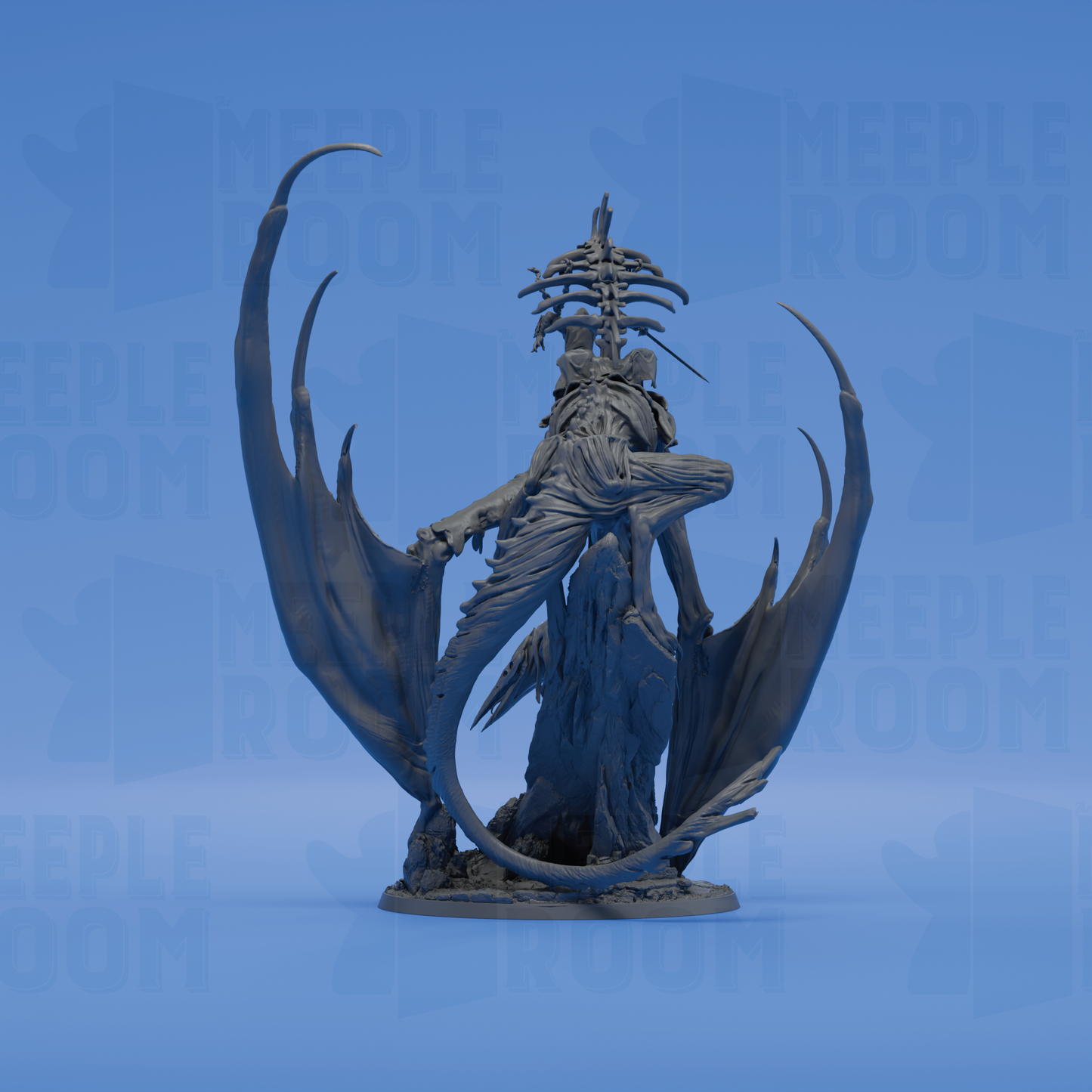 Nightwing Mourner, Mounted by Rescale Miniatures | Miniature | TTRPG | Unpainted | Print on Demand