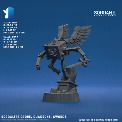 Sordalite Drone, Quadrone by Sordane Publishing | Miniature | TTRPG | Unpainted | Print on Demand
