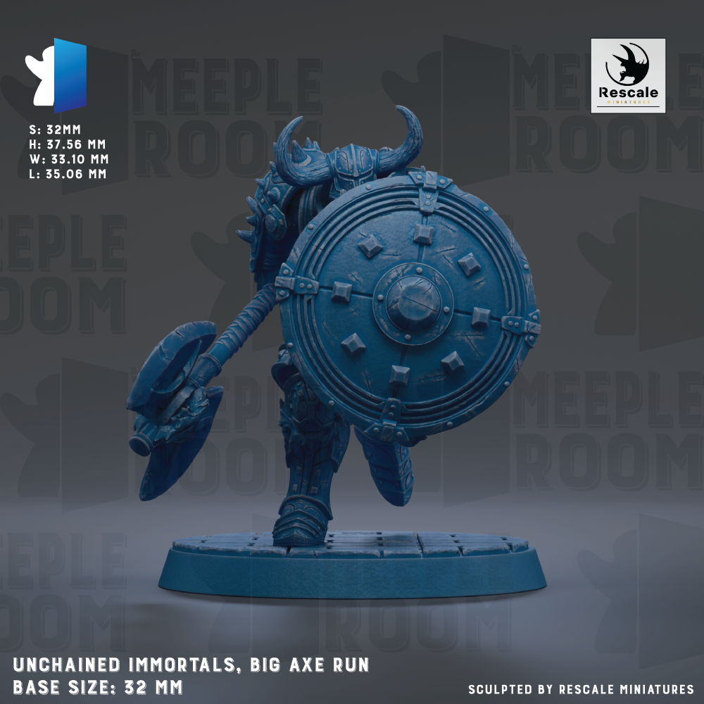 a detailed 3D rendering of a blue armored figure wielding a large shield, likely representing an armored invulnerable character from a fantasy or adventure game.