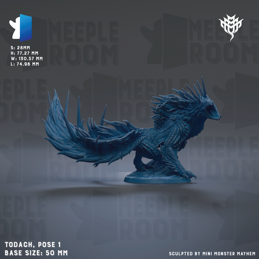 a blue plastic model of a mythical creature