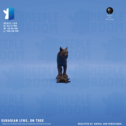 Eurasian Lynx by Animal Den Miniatures | Model Kit | Scale Model | Unpainted | Print on Demand