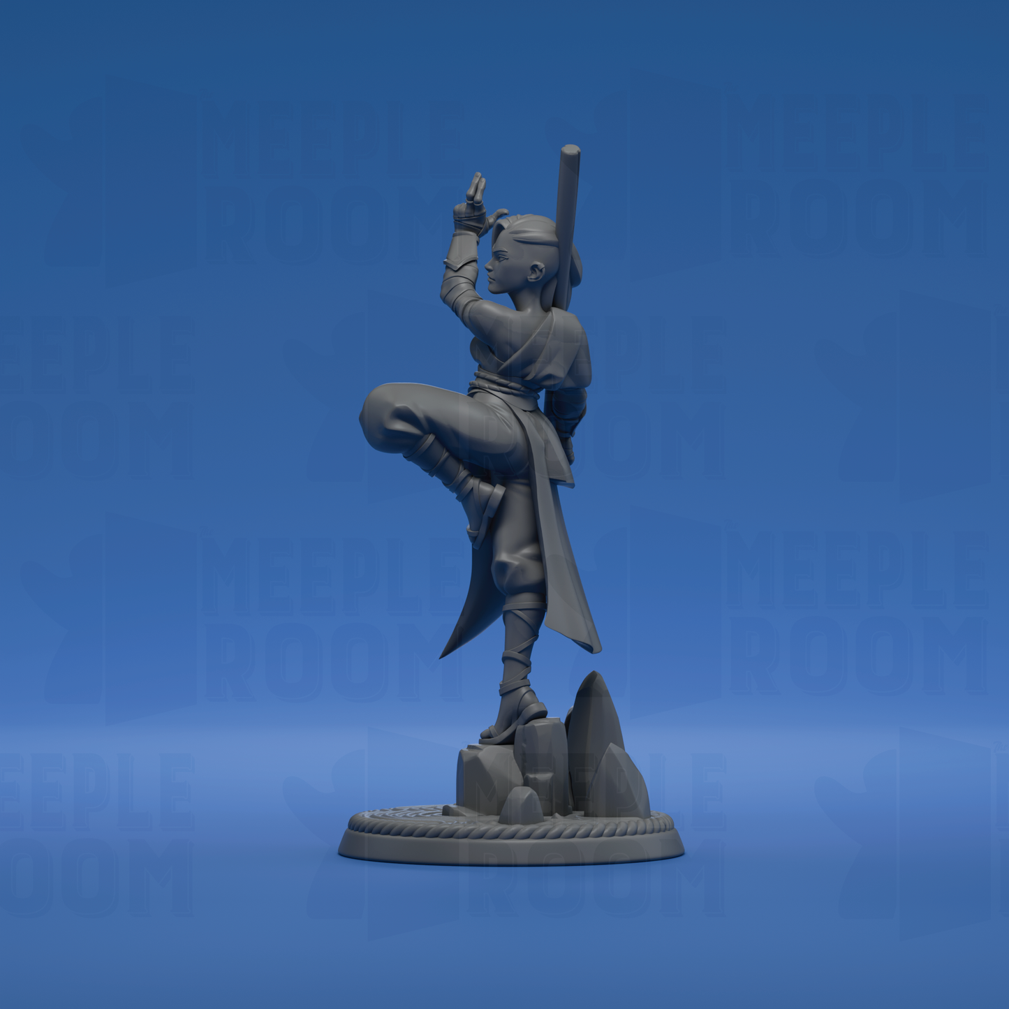 Kitsu, Human Monk by Twin Goddess Miniatures | Miniature | TTRPG | Unpainted | Print on Demand