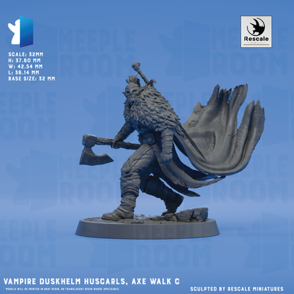 Vampire Duskhelm Huscarls by Rescale Miniatures | Miniature | TTRPG | Unpainted | Print on Demand
