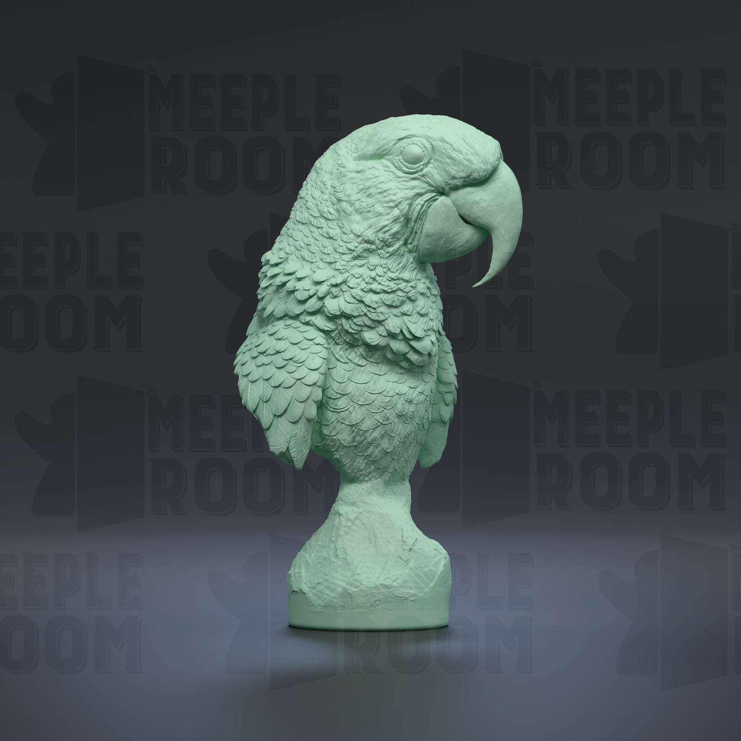 Hyacinth Macaw, Bust by Animal Den Miniatures | Miniature | TTRPG | Unpainted | Print on Demand