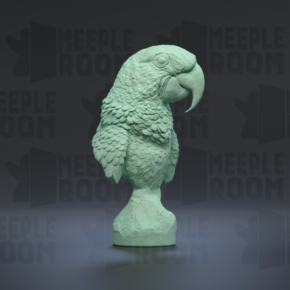 Hyacinth Macaw, Bust by Animal Den Miniatures | Miniature | TTRPG | Unpainted | Print on Demand