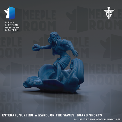a blue statue of a man riding a horse
