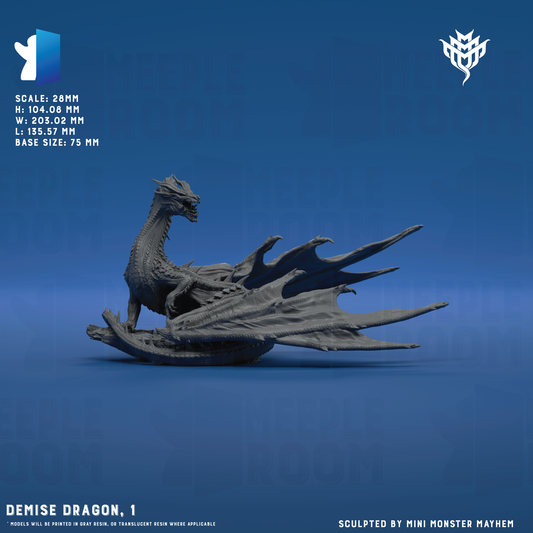 Demise Dragon by Mini Monster Mayhem | Miniature | TTRPG | Unpainted | Print on Demand