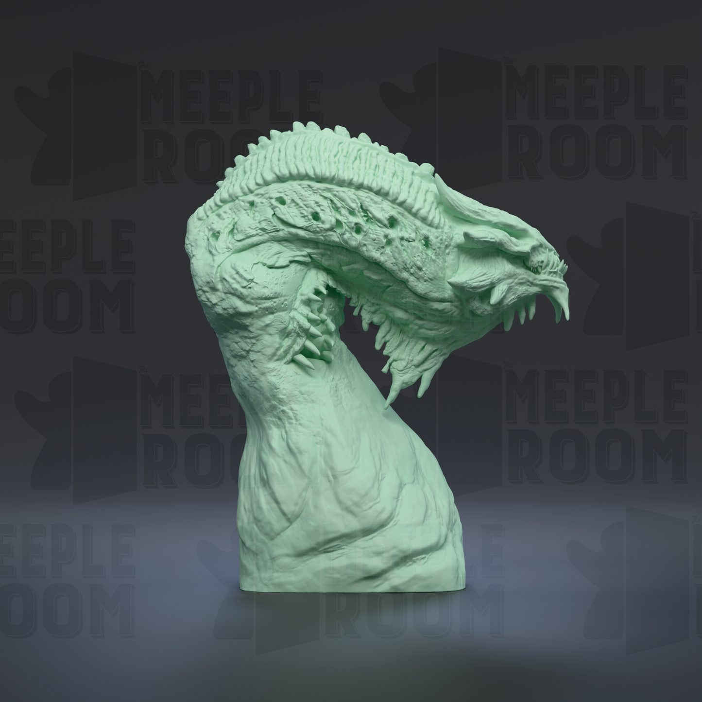 Demonic Dragon, Adult, Closed Mouth, Bust by Dino & Dog | Miniature | TTRPG | Unpainted | Print on Demand