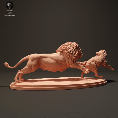 Lions vs Hyenas 1:24 by Animal Den | Please read Description