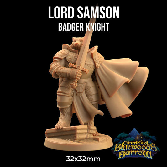Lord Samson, Badger Knight by Dragon Trappers Lodge | Please Read Description