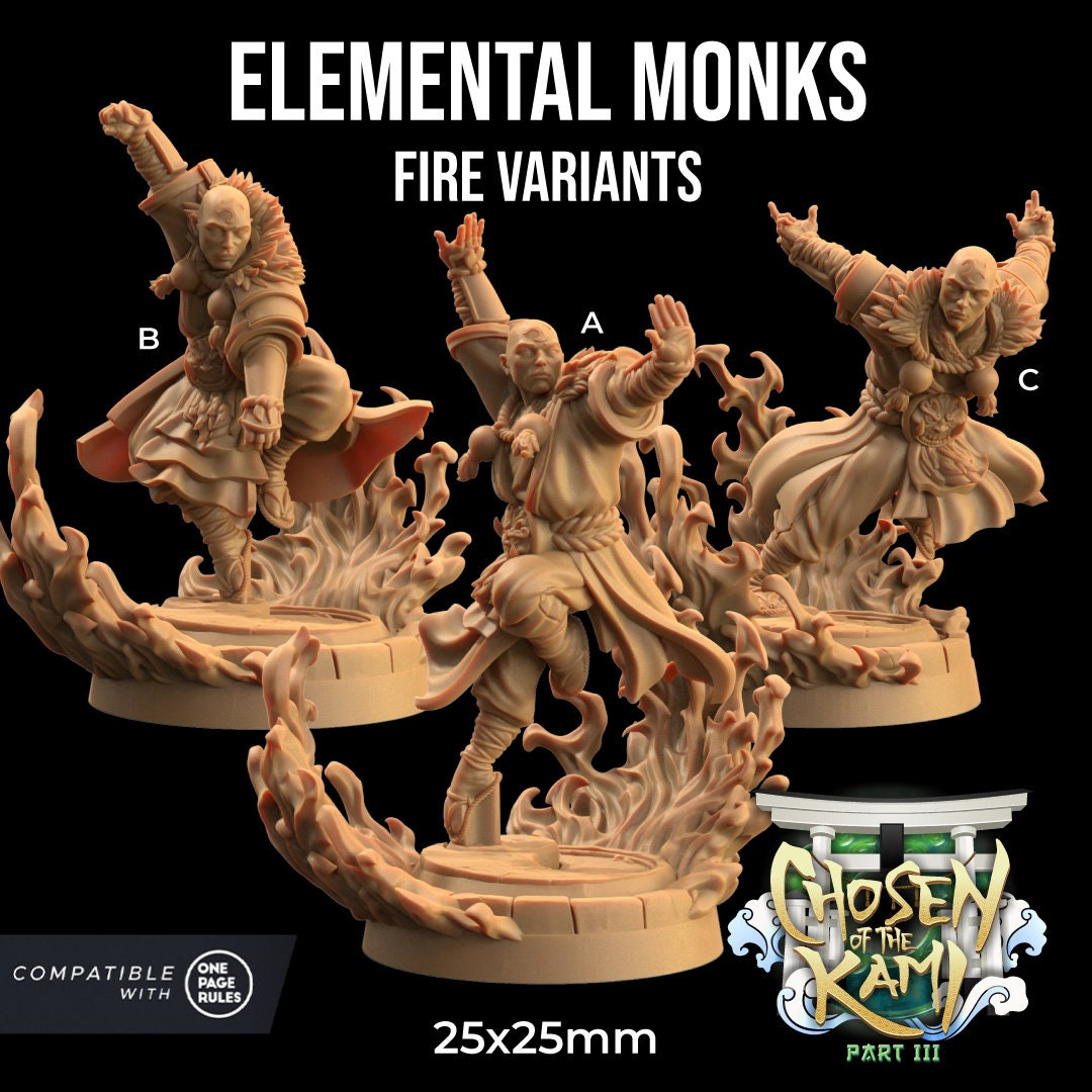 Elemental Monks by Dragon Trappers Lodge | Please Read Description