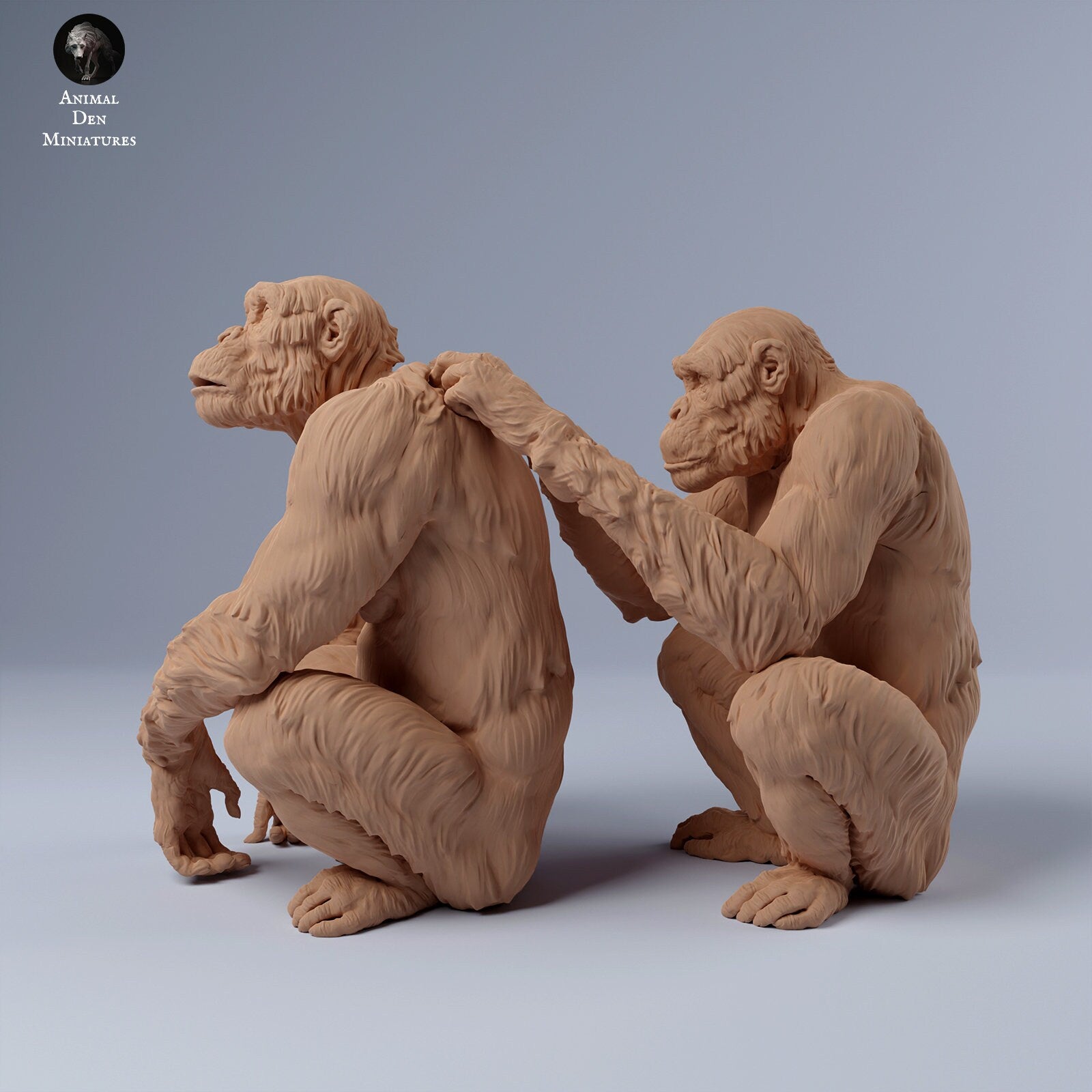 Chimpanzees, set 2 1:24 scale by Animal Den | Please Read Description