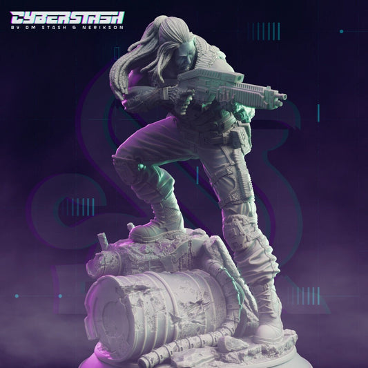 Cyberpunk Mercenary- Esen "Boodog" Darva by Cyberstash | Please Read description