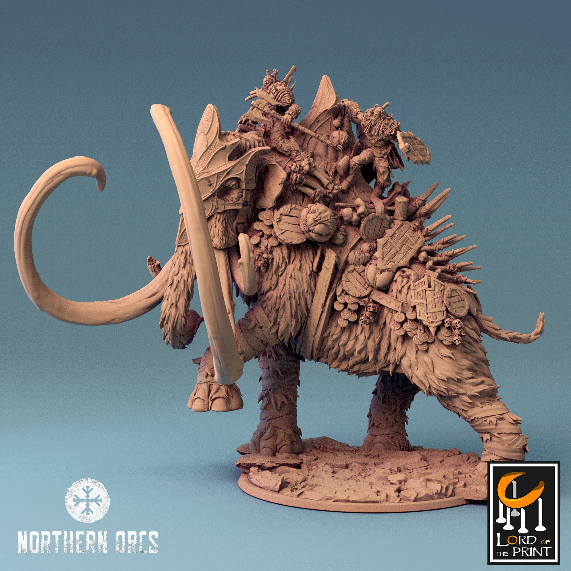 Northern Orcs, Frost Mammoth by Lord of the Print | Please Read Description