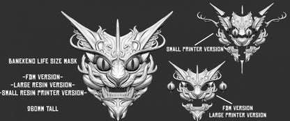 Banekeno Mask by Mini Monster Mayhem | Unpainted