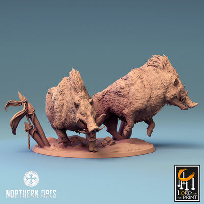 Northern Orcs, Wild Boars by Lord of the Print | Please Read Description