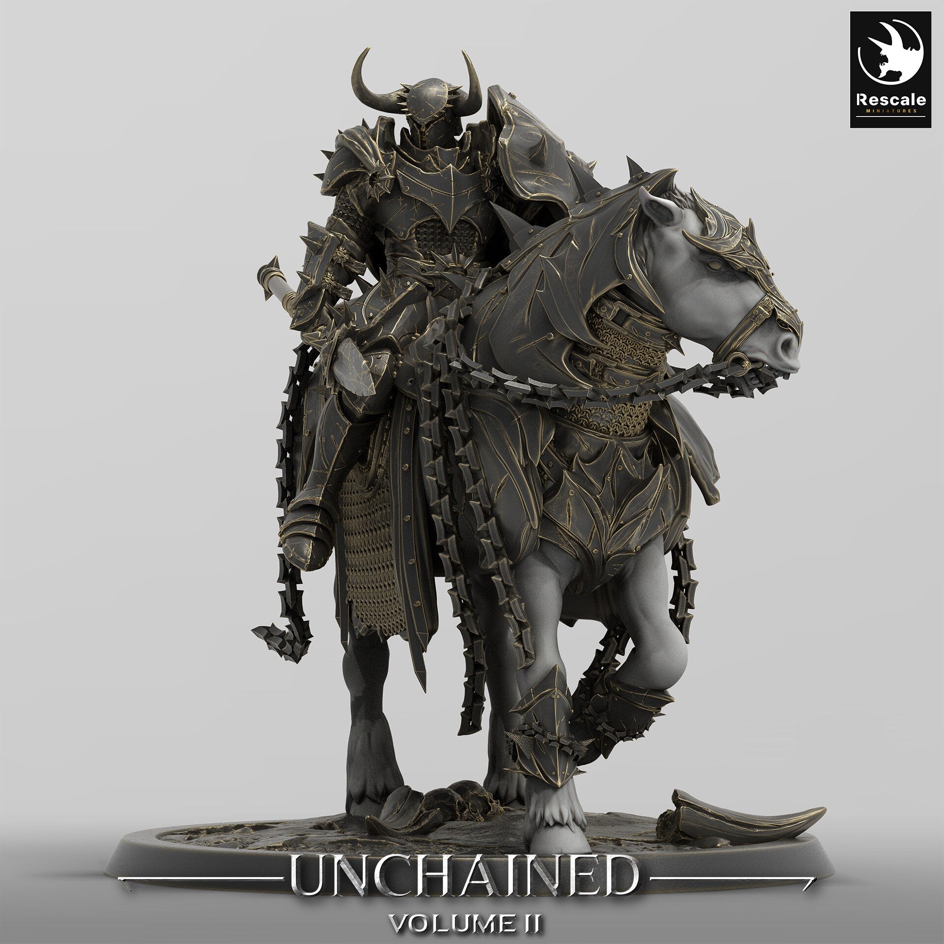 Mounted Unchained Horses by Rescale Miniatures | Please Read Description