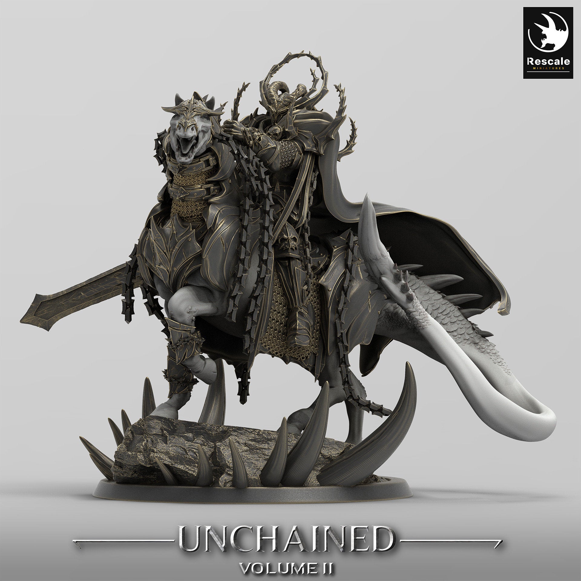 Mounted Unchained Horses by Rescale Miniatures | Please Read Description