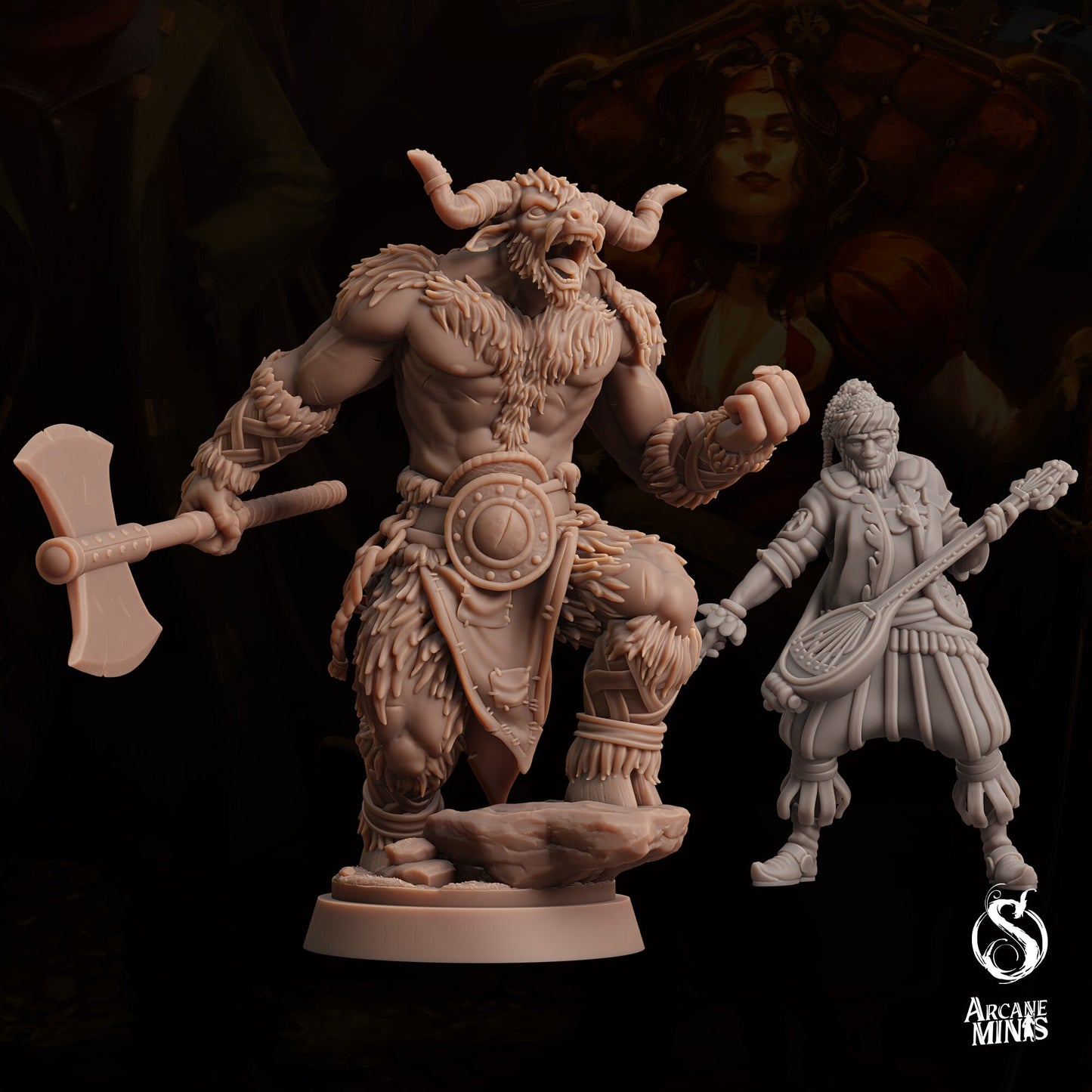 Tauriontaur Barbarian by Arcane Minis | Please Read Description