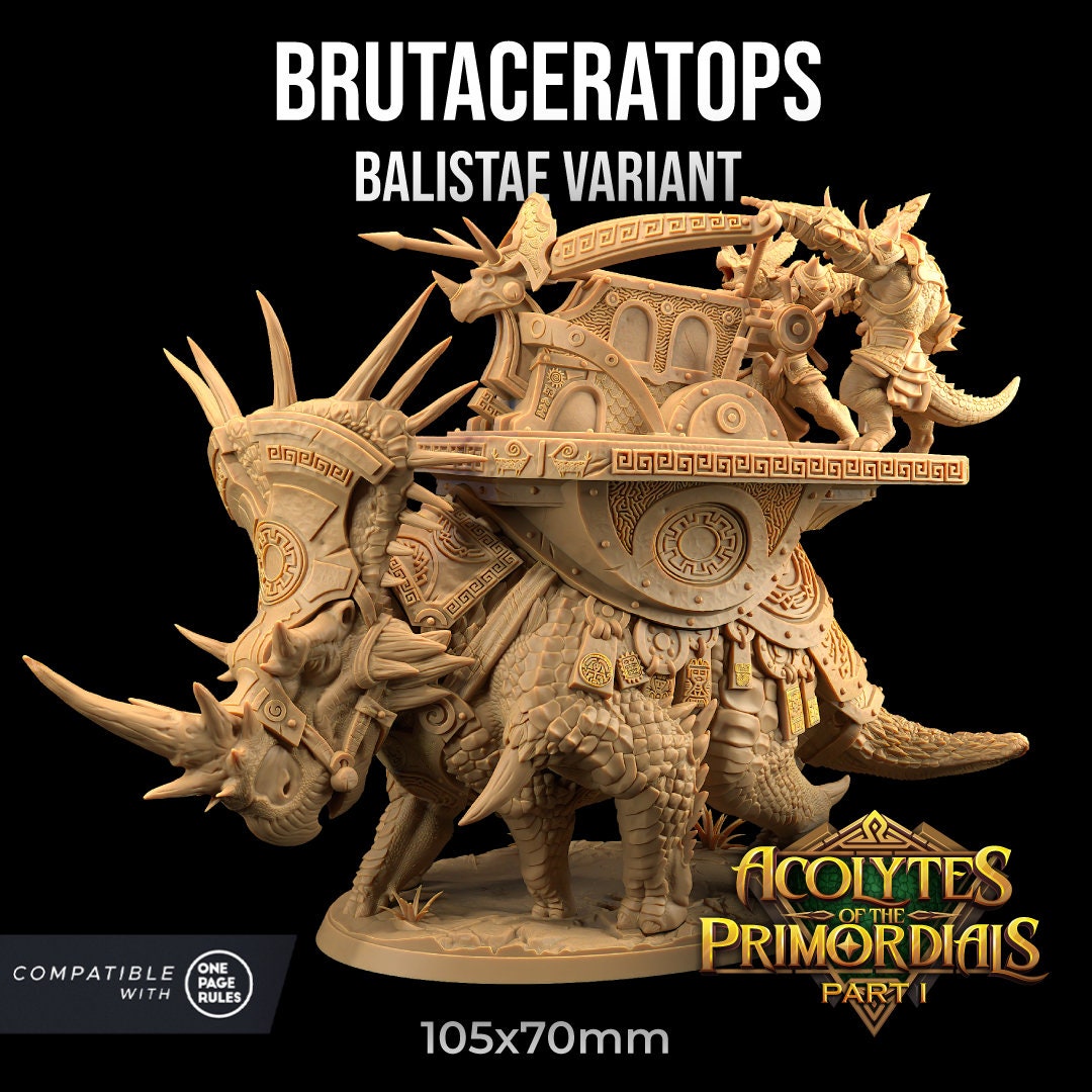 Brutaceratops, Siege Platforms by Dragon Trappers Lodge | Please Read Description