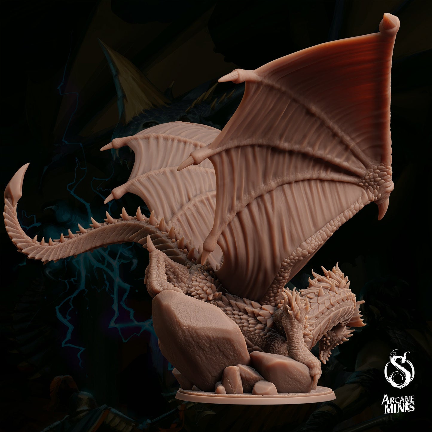 Adult Blue Dragon by Arcane Minis | Please Read Description | Print on Demand