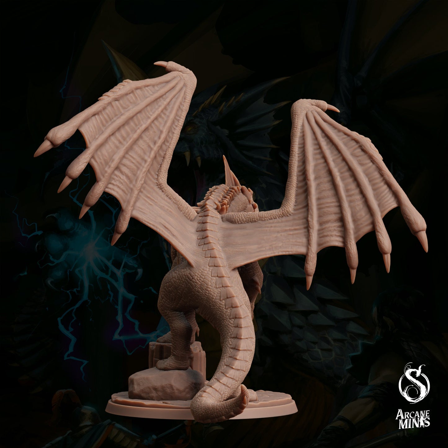 Young White Dragon by Arcane Minis | Please Read Description | Print on Demand