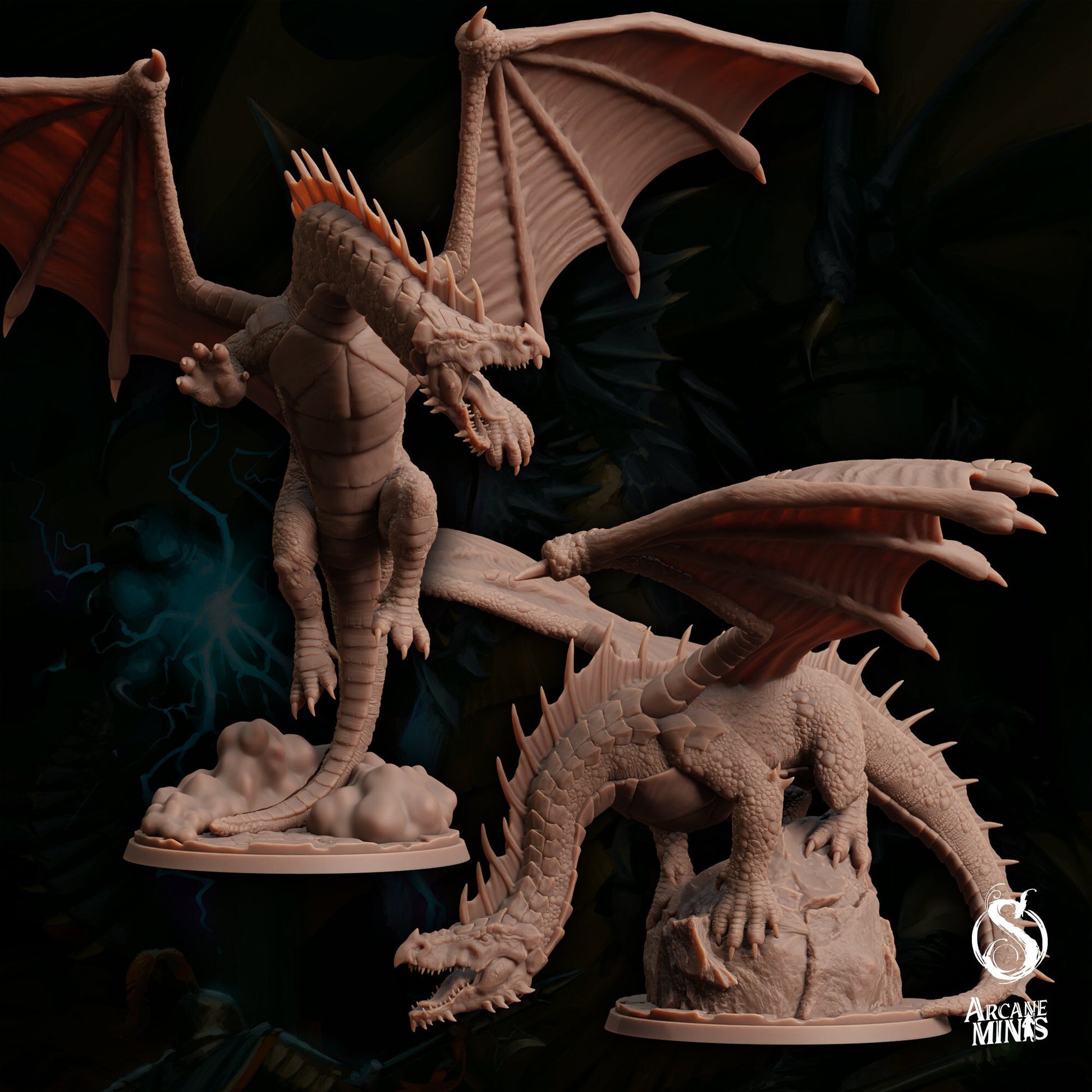 Young Green Dragon by Arcane Minis | Please Read Description | Print on Demand