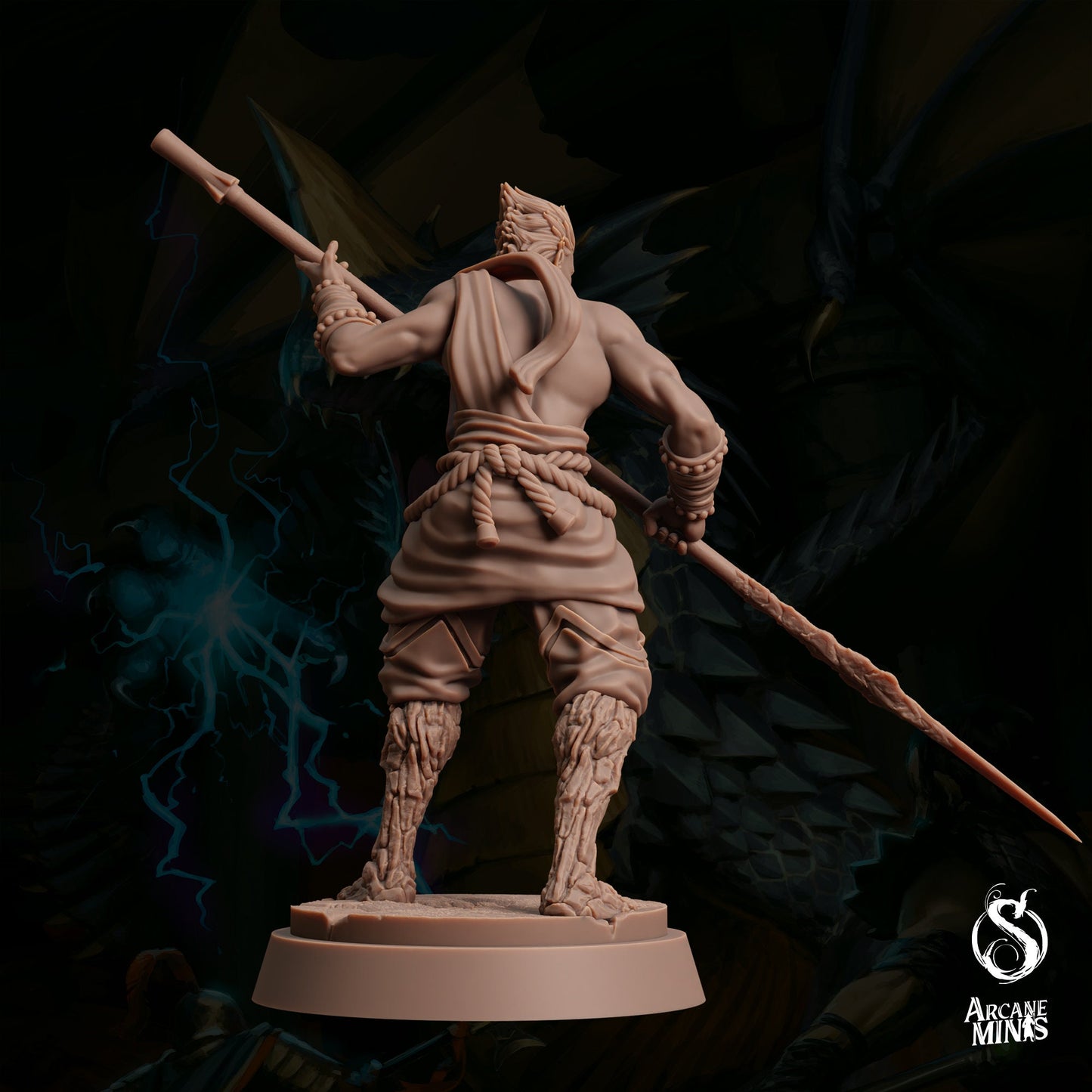 Earth Elemdar Monk by Arcane Minis | Please Read Description | Print on Demand