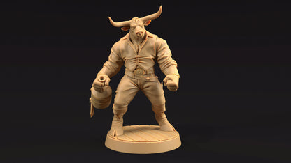 Taurlen Blackhide, Drunken Brawler by Dragon Trappers Lodge | Please Read Description | Print on Demand