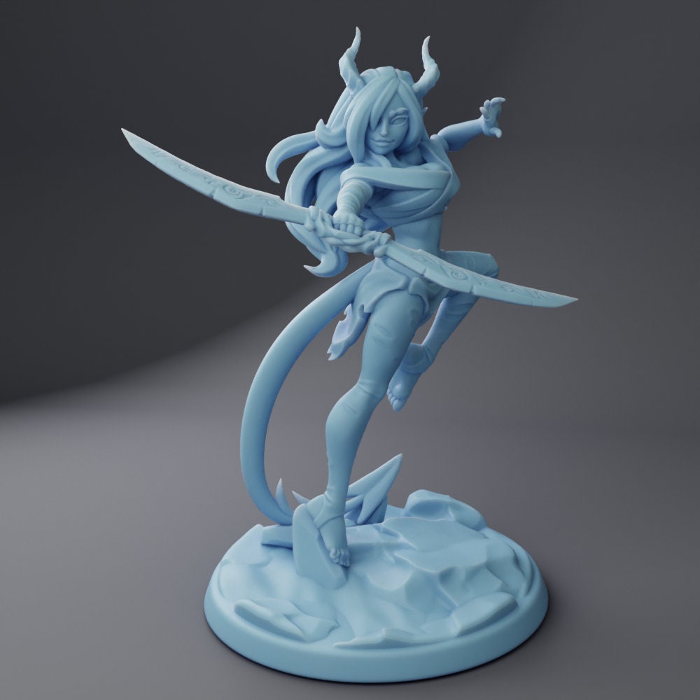 Nererit, Tiefling Ranger Reforged by Twin Goddess Minis | Please Read Description | Print on Demand