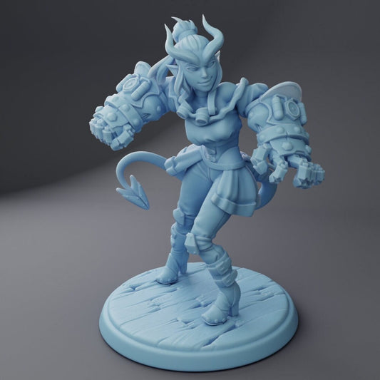 Punch, Tiefling Artificer Reforged by Twin Goddess Minis | Please Read Description | Print on Demand