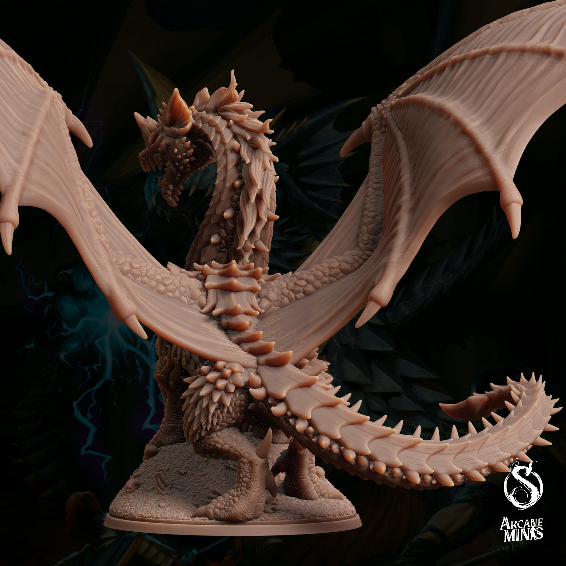 Adult Blue Dragon by Arcane Minis | Please Read Description | Print on Demand