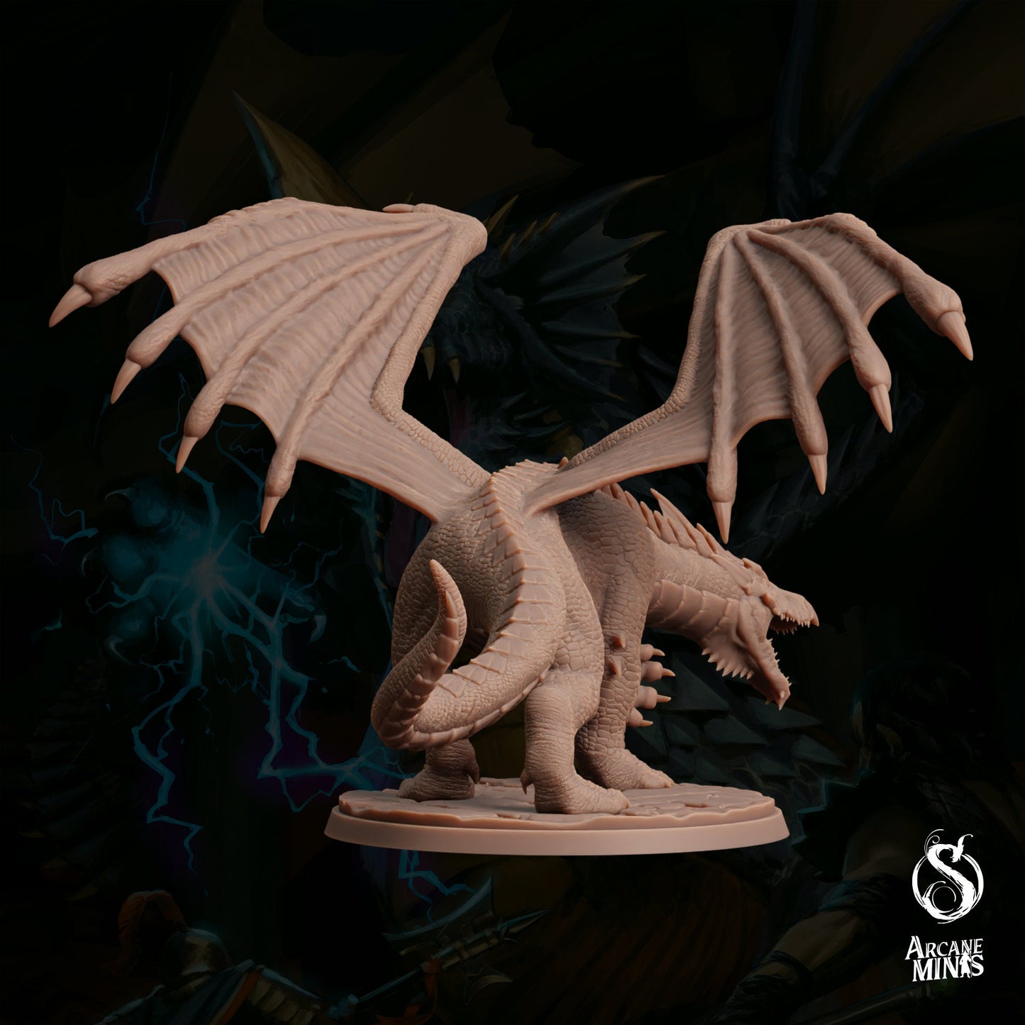 Young White Dragon by Arcane Minis | Please Read Description | Print on Demand