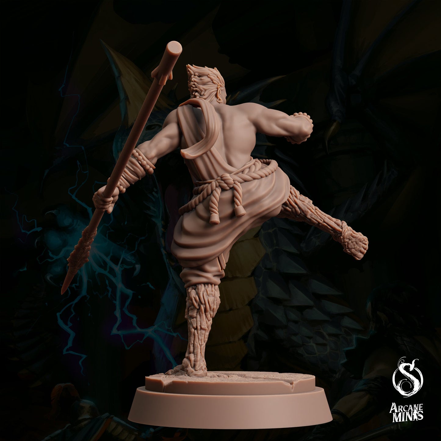 Earth Elemdar Monk by Arcane Minis | Please Read Description | Print on Demand