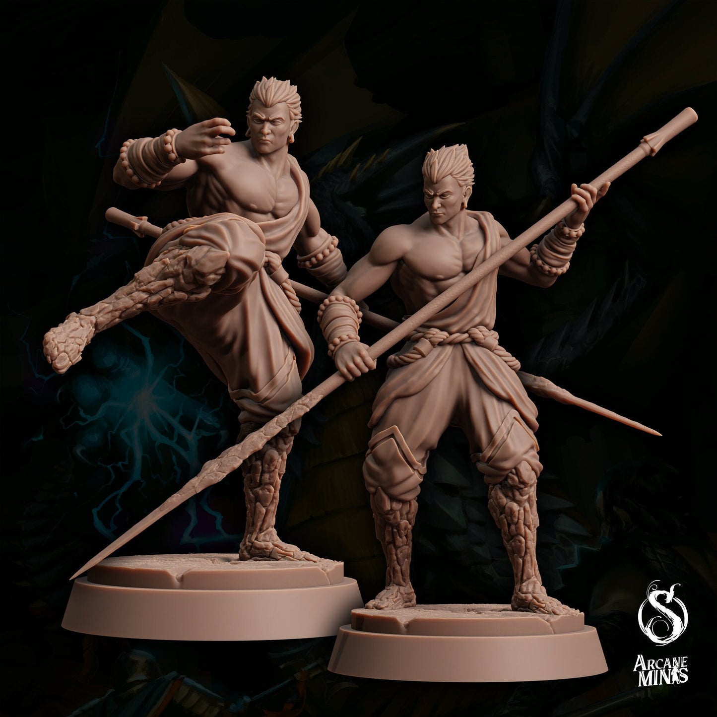 Earth Elemdar Monk by Arcane Minis | Please Read Description | Print on Demand