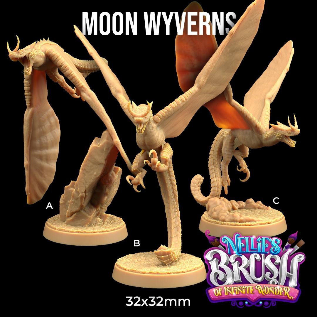 Moon Wyverns by Dragon Trappers Lodge | Please Read Description | Print on Demand