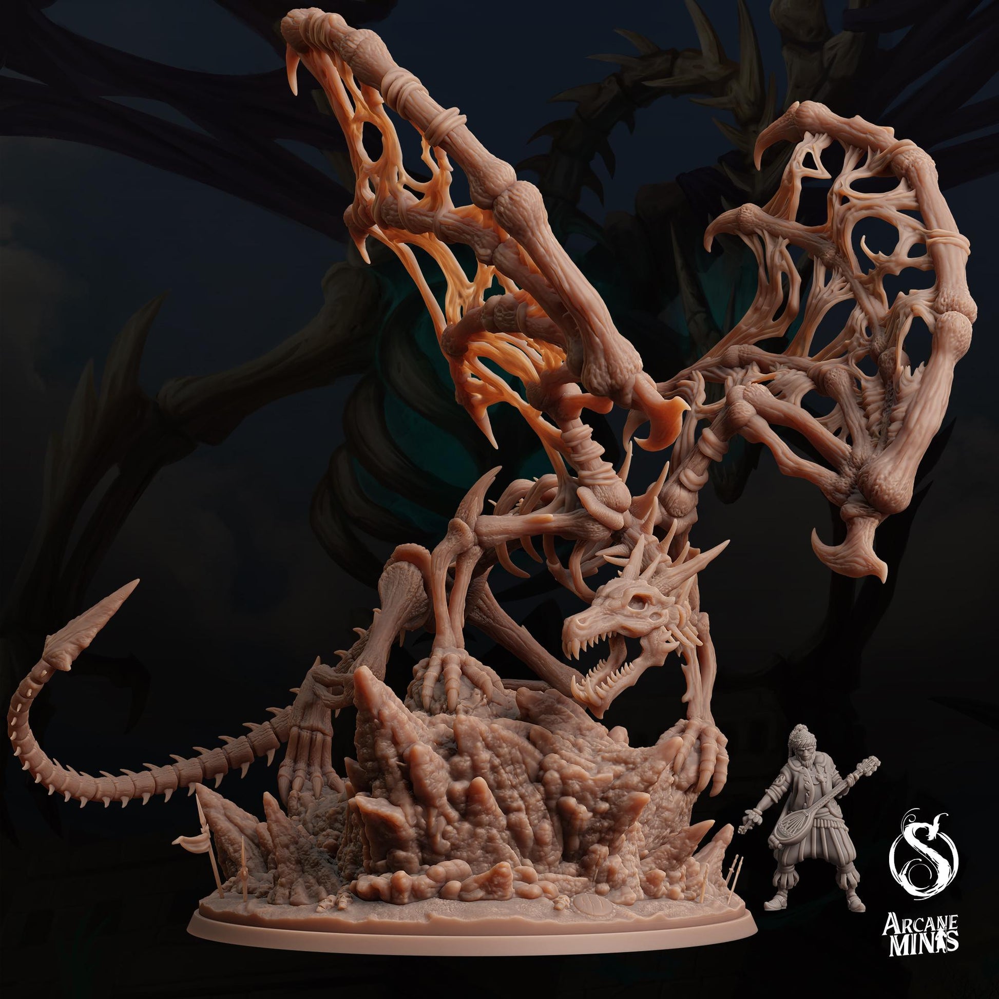 Bone Dragon by Arcane Minis | Please Read Description | Print on Demand