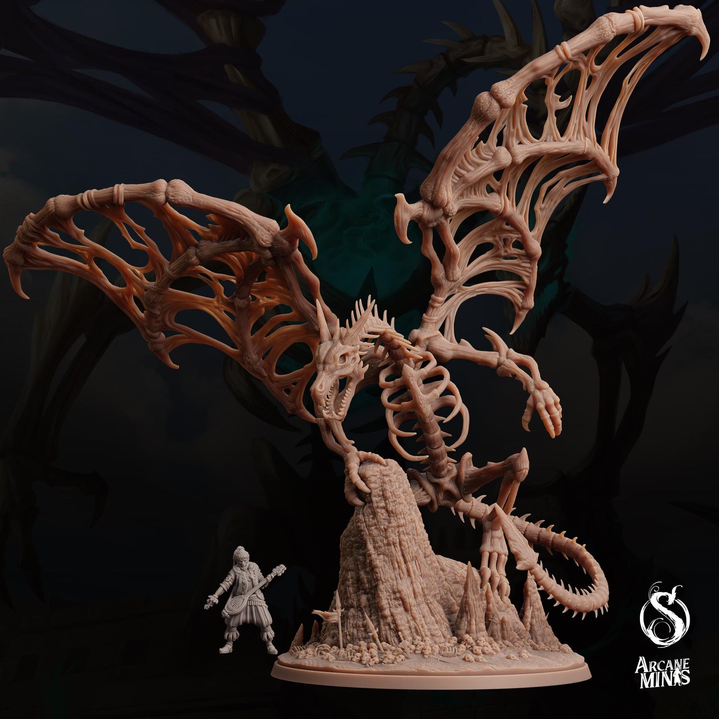 Bone Dragon by Arcane Minis | Please Read Description | Print on Demand