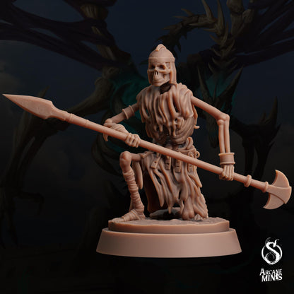 Skeleton Warriors, Spearmen by Arcane Minis | Please Read Description | Print on Demand