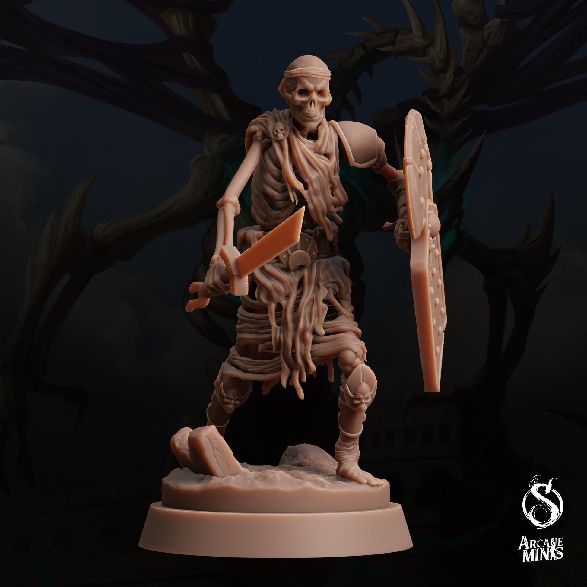 Skeleton Warriors, Swordsmen by Arcane Minis | Please Read Description | Print on Demand