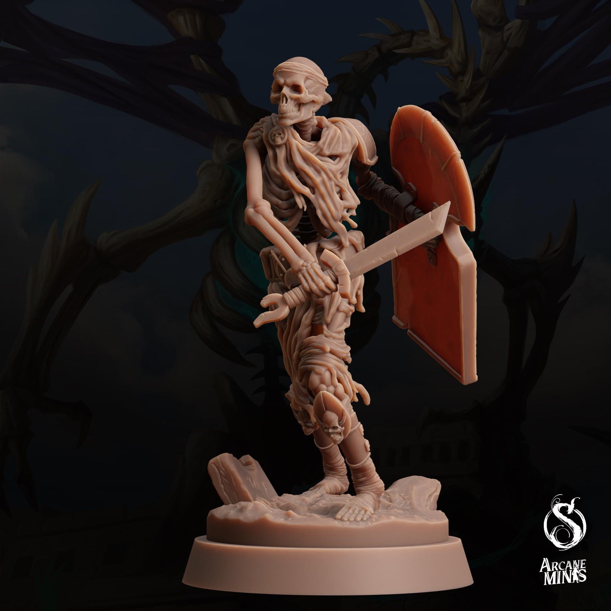 Skeleton Warriors, Swordsmen by Arcane Minis | Please Read Description | Print on Demand