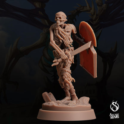 Skeleton Warriors, Swordsmen by Arcane Minis | Please Read Description | Print on Demand